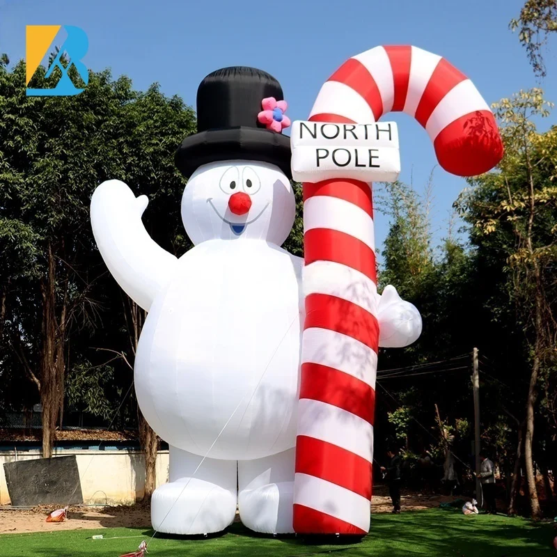 

Индивидуальный большой надувной морозный снеговик для винтажных рождественских украшений, игрушек