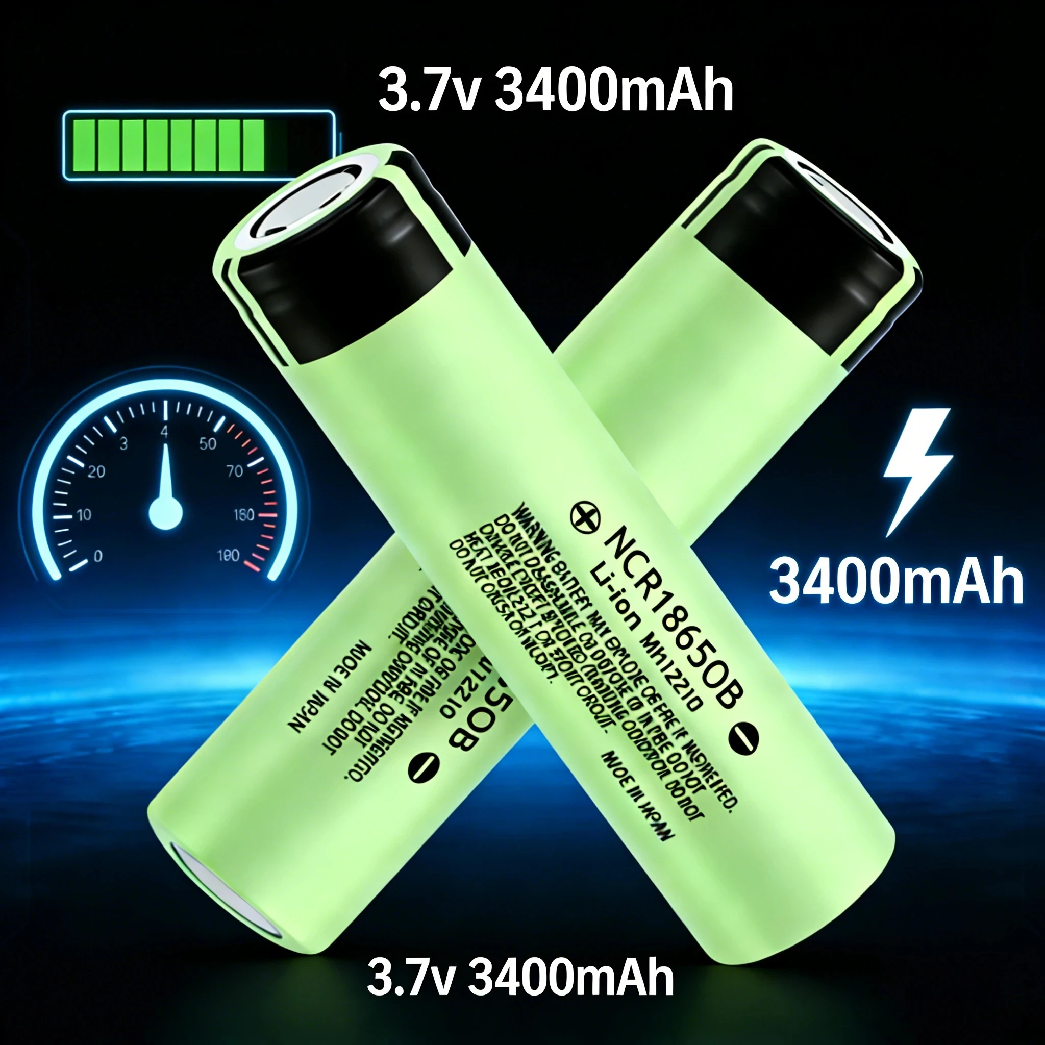 

18650 3.7v 3400mAh NCR18650B 18650 Rechargeable Lithium Battery, Suitable for Flashlight Batteries
