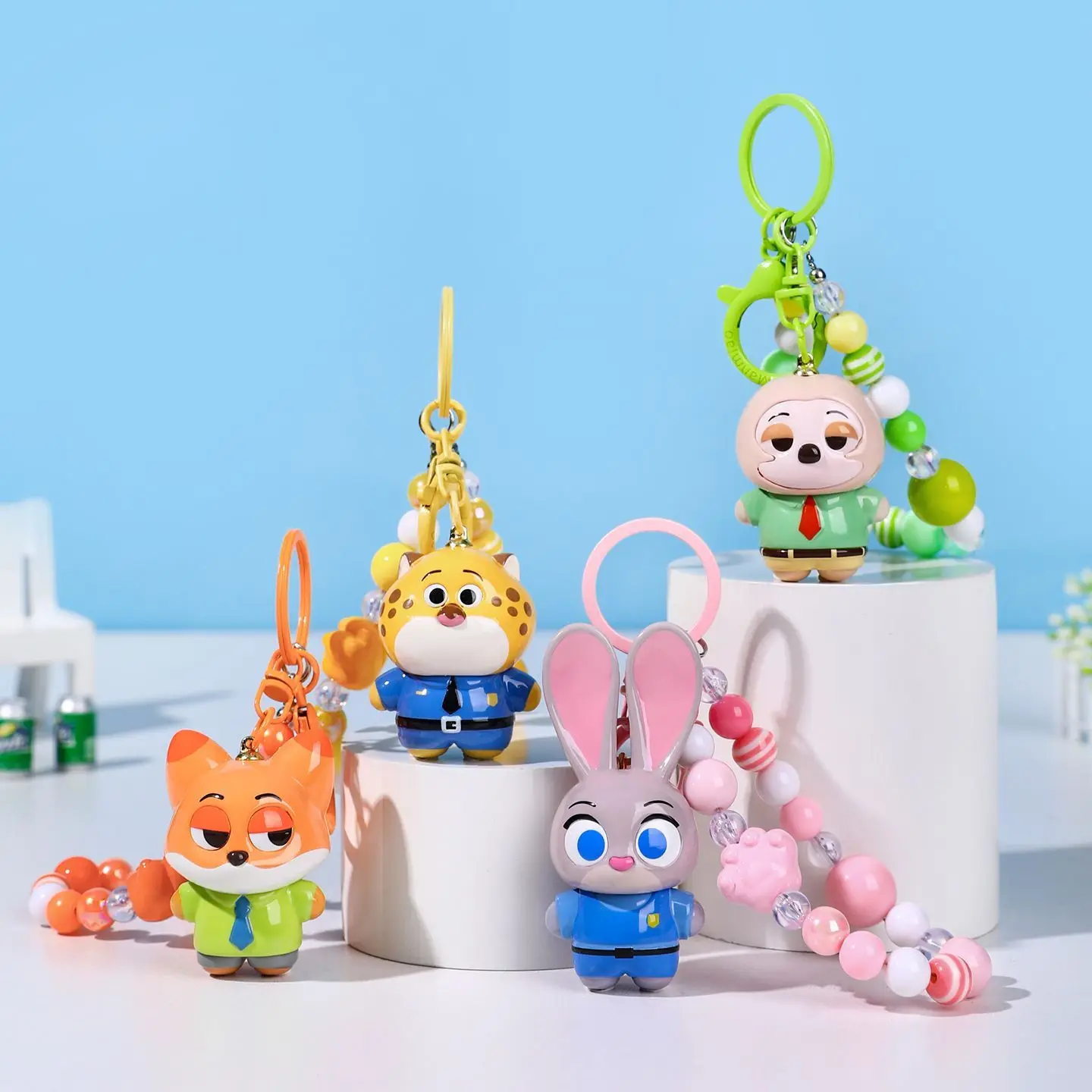 

Брелок для ключей Джуди и Ника из Зоотопии, плюшевая кукла-пончик от Disney, популярный маленький подарок для пары, подвесное украшение для рюкзака для девочек
