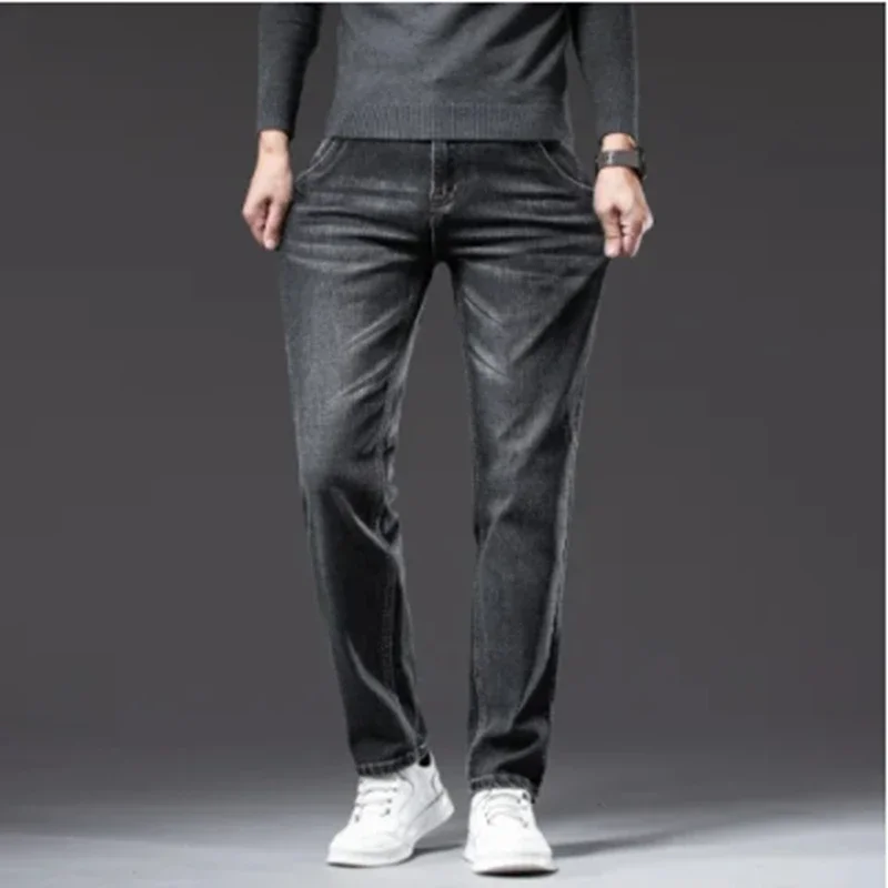 Good Quality Black gray blue Skinny Jeans Men Spring Summer Slim Fit Denim Jeans Men Cotton Stretch Denim Pants Cowboy FX839H