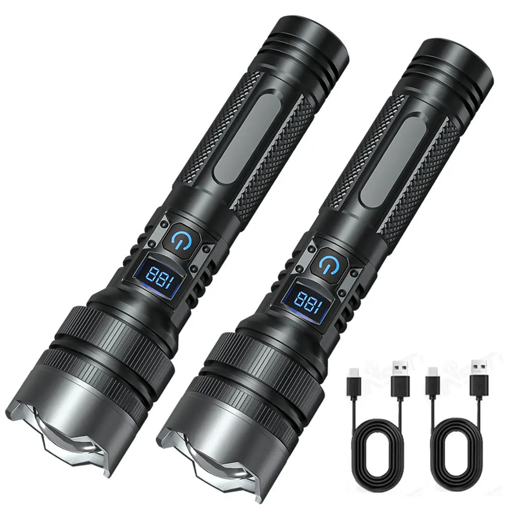 

White Laser Flashlight - Super Bright “Laser Cannon” with Telescopic Zoom for Outdoor