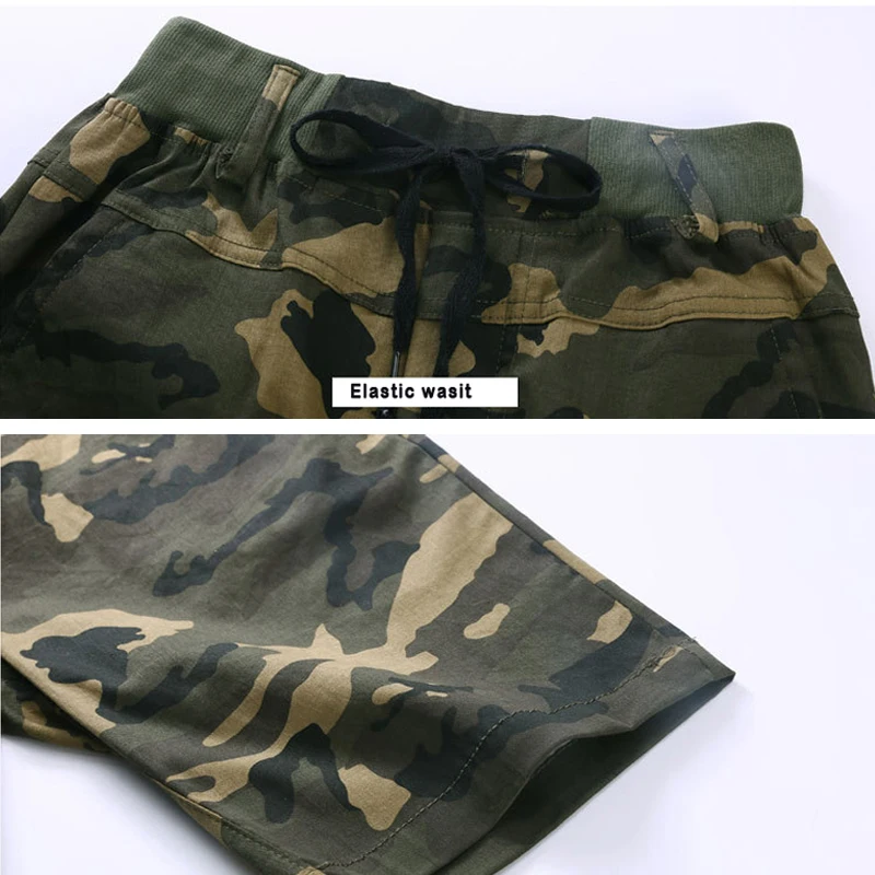 IENENS pantalones cortos del ejército para adolescentes, pantalón corto de camuflaje para niños, pantalones cortos de algodón para niños, pantalones cortos sueltos finos de verano