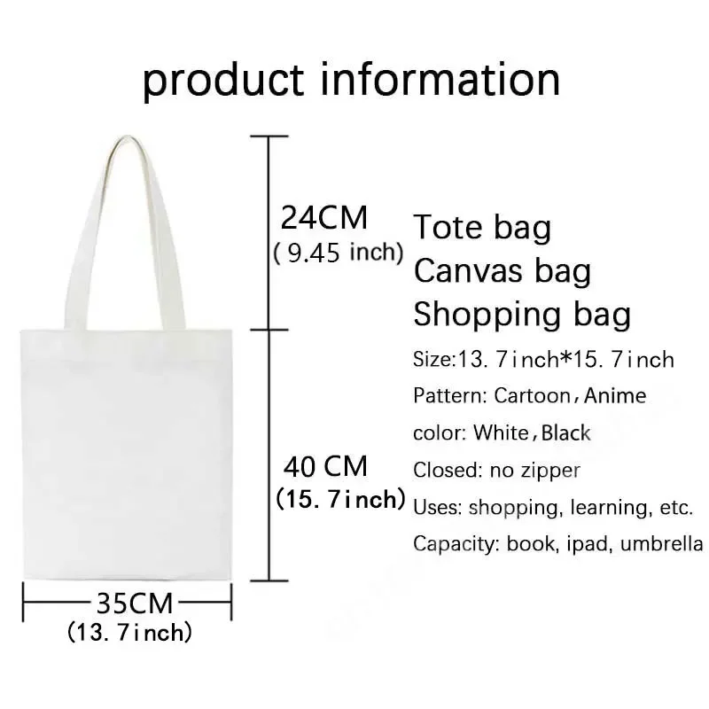 Demon Slayer Printed Women Shoulder Bag Hot Anime Shopping Bags Lady Cartoon ECO Canvas Portable Handbag High Capacity Tote Bag