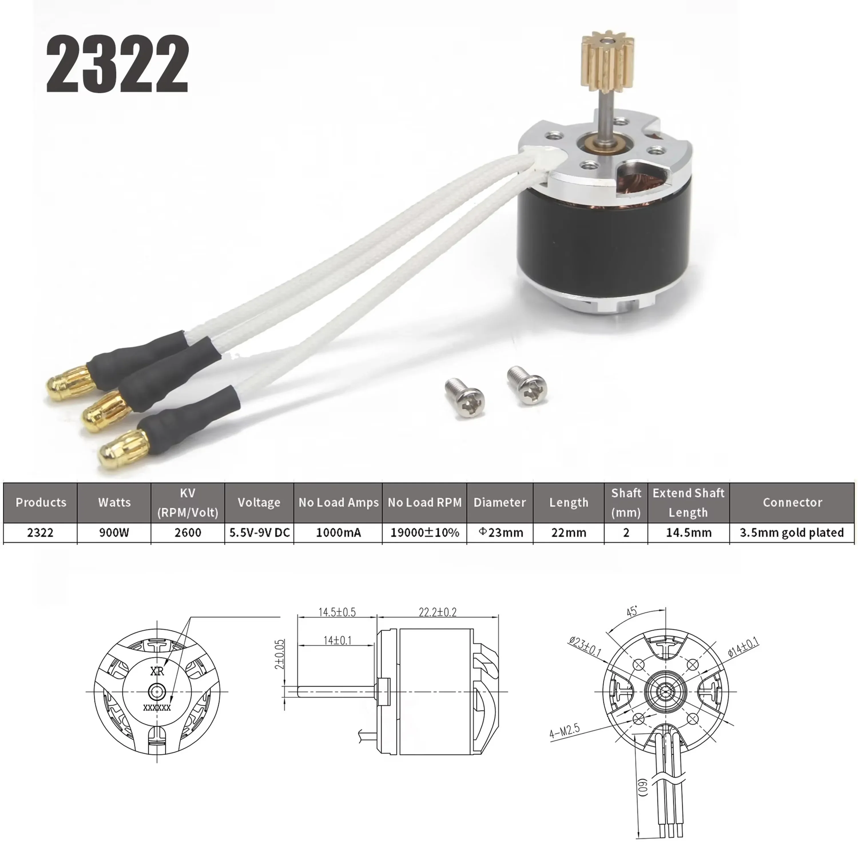 NEEBRC 2322 2600KV Crawler Brushless Motor Outrunner 5.5-9V 45A ESC BEC Metal Gearbox Gear Box for MN82 MN99S MN168 MN78 RC Car