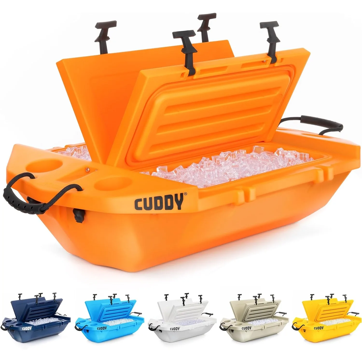 Cuddy Floating Cooler and Dry Storage Vessel – 40QT – Amphibious Hard Shell Design - Multiple Color Options