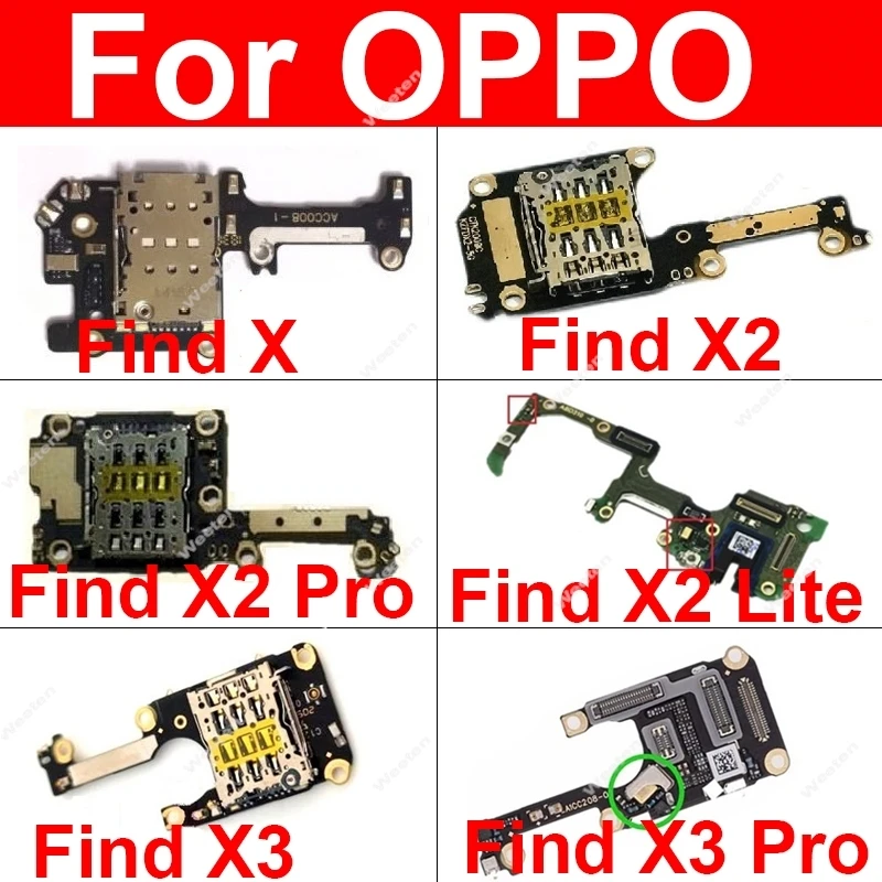 

SIM Tray Board Flex Cable For OPPO Find X X2 X3 Pro X2 Lite X3 Neo SIM Card Slot Socket Board Flex Cable Connector Parts