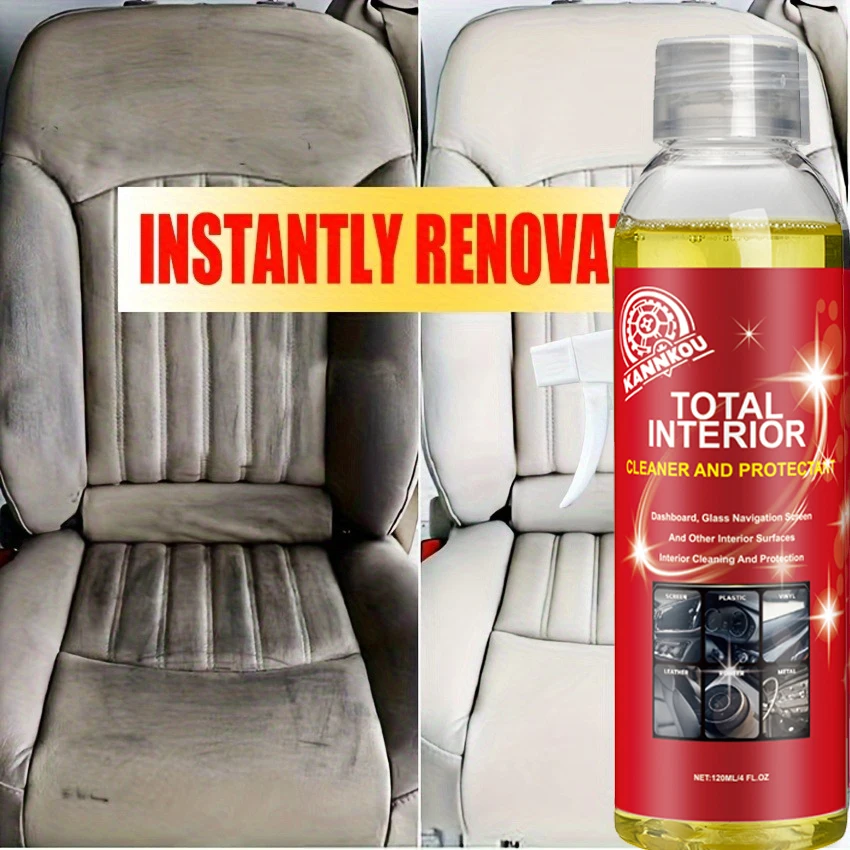 

Общая очиститель и защита салона, очищает и защищает кожу, винил, пластик, отделка из резины и стекла без разводов для автомобилей