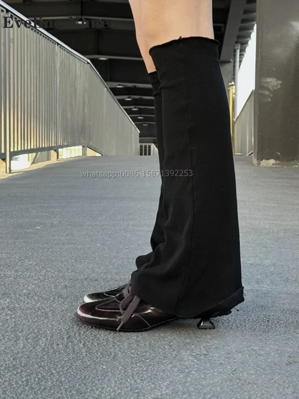 Cross Tied Gradient Color Pumps Round Toe Strange Style Patchwork Sewing Sweet Cool Style Mary Janes Retro Punk Casual Shoes New