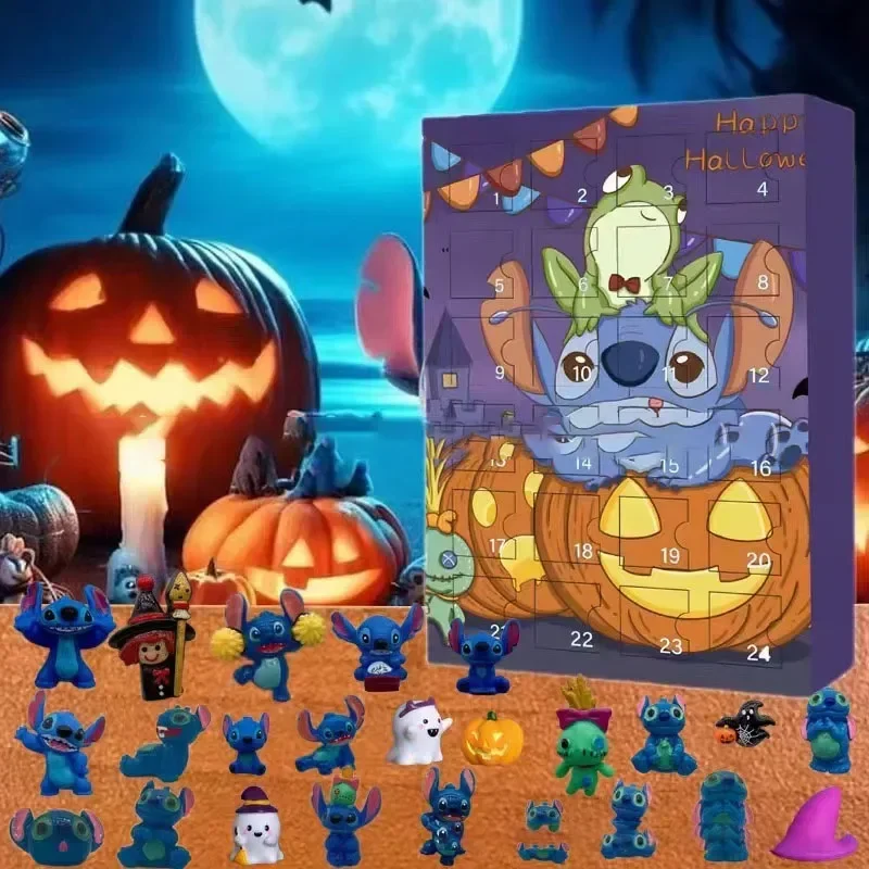MINISO Stitch Christmas Advent Calendar Box Anime Figures Model Doll Xmas Gift 24-Day Countdown Surprise Box Children's Toys - Image 6