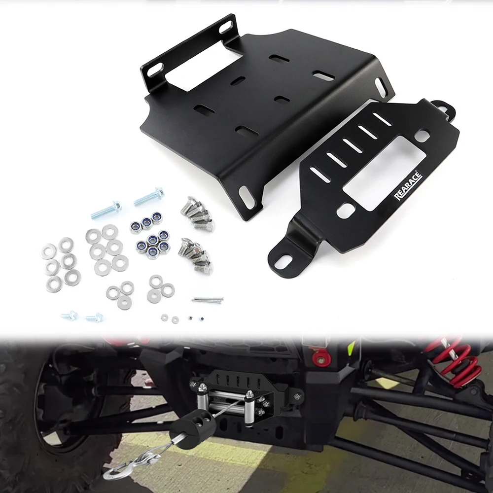 

Motorcycle Front Winch Mount Bracket Steel UTV Winch Mounting Plate General 1000 EPS Deluxe RZR 900 / XP1000 For Polaris