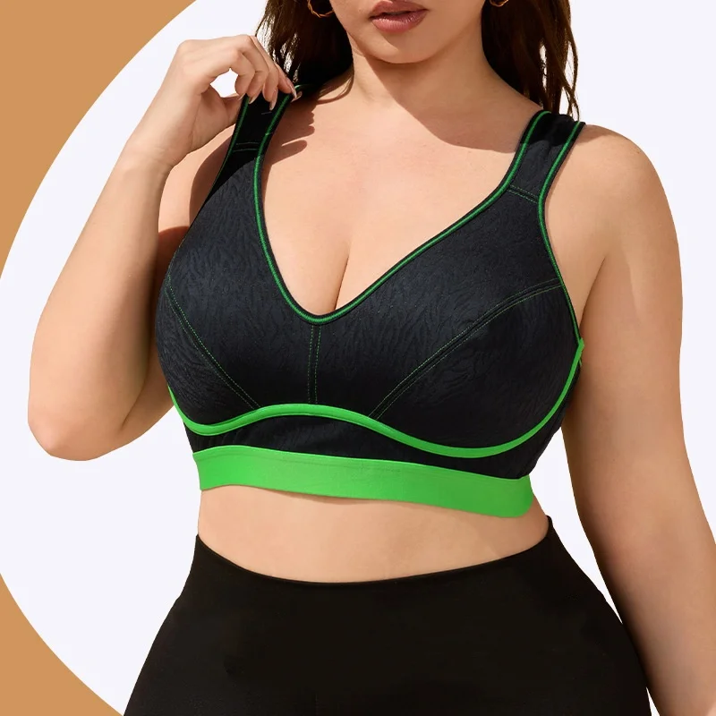 Sujetador Deportivo Elegante con Push-Up para Mujer de Talla Grande, con Aros, Soporte, Ajuste Cómodo y Toque Femenino para Ocasiones Especiales