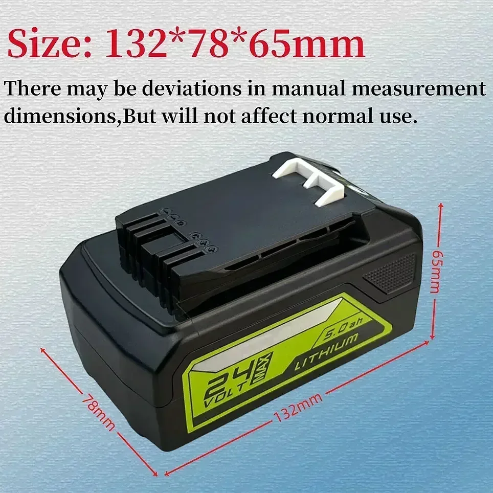 24V 8.0Ah/6.0Ah/5.0Ah Li-ion Rechargeable Battery for Greenworks 24V 48V Power Tools 29842 29852 29322 20362 MO24B410 MO48L4211