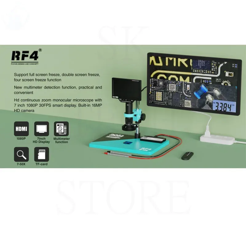 RF-50M digital HD microscope RF4 spot welding workbench repair BGA for phone repair motherboard repair tool