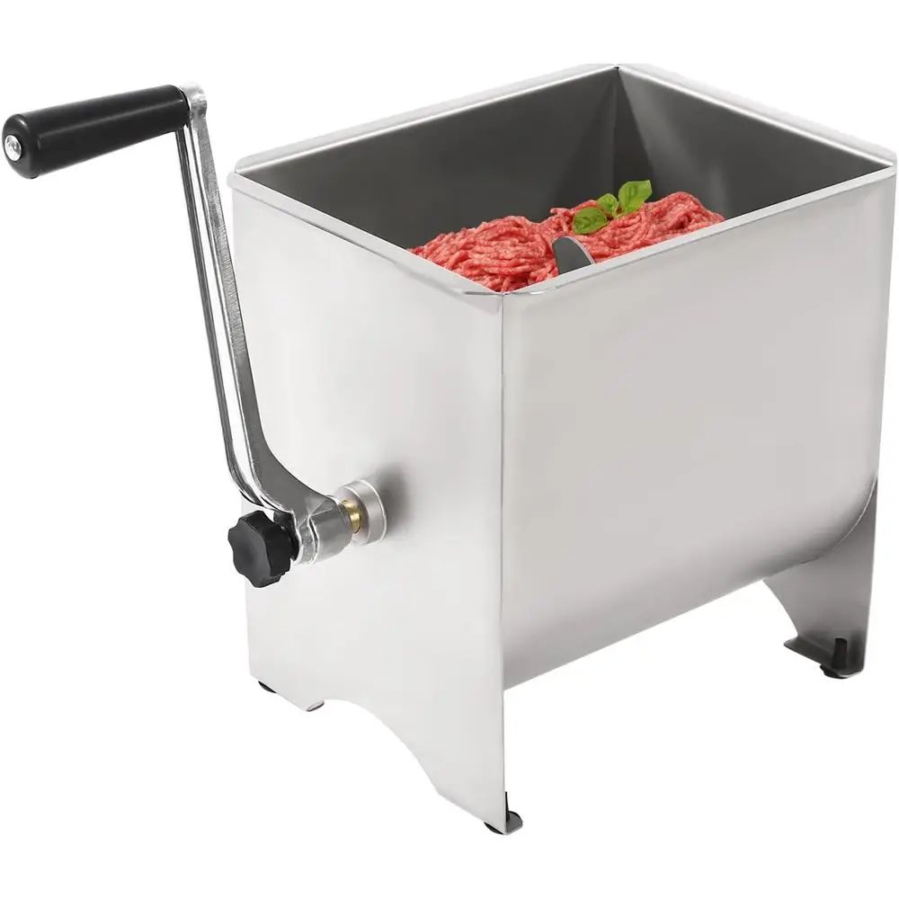Mezcladora y Picadora Manual de Carne de Acero Inoxidable de 20 lb para Elaboración de Salchichas y Procesamiento de Condimentos