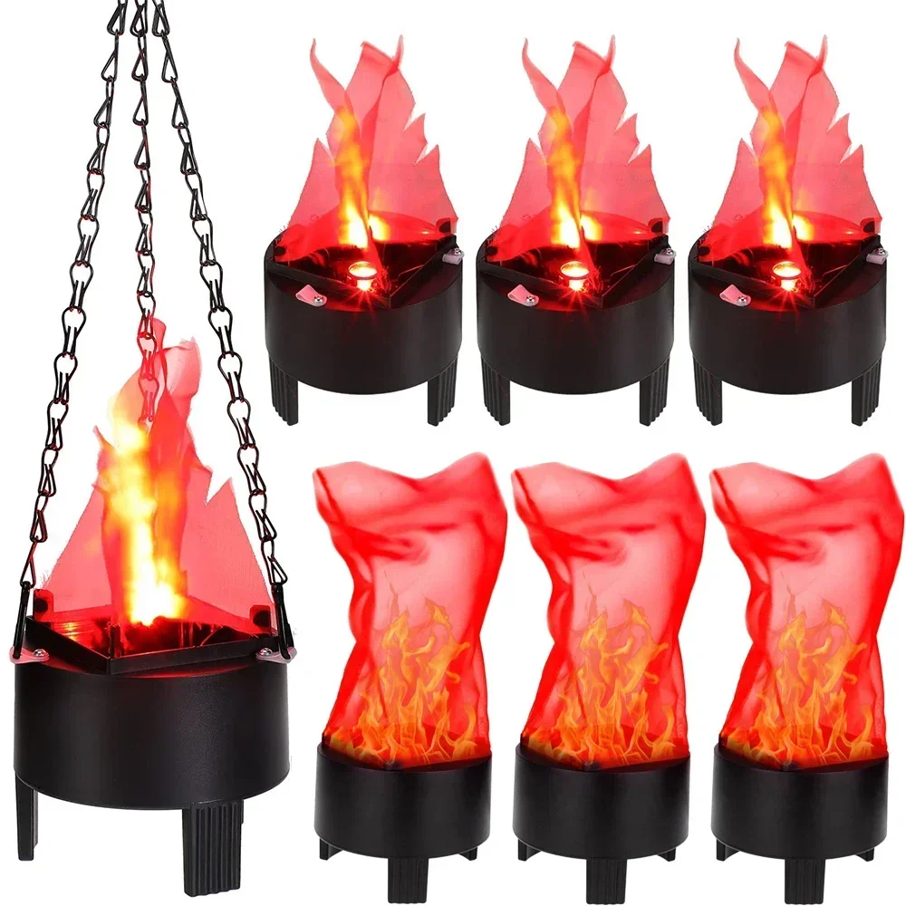 3D Electric Campfire Flame Lamp Artificial Flickering Table  Fake Fire Light for Party Stage Effect Decoration