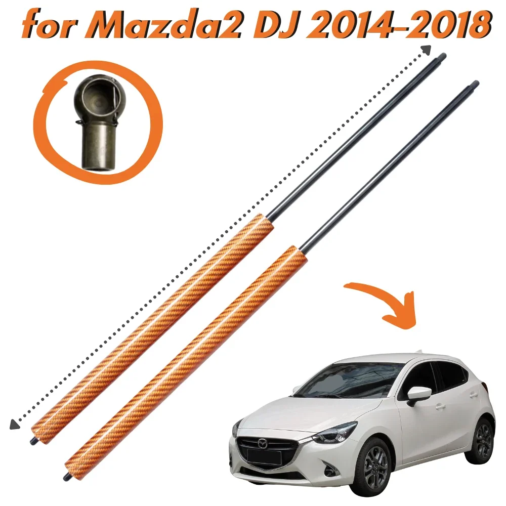 

9 Colors Carbon Fiber Bonnet Hood Gas Struts Springs Dampers for Mazda2 DJ 2014-2018 Lift Supports Shock Absorbers Bars