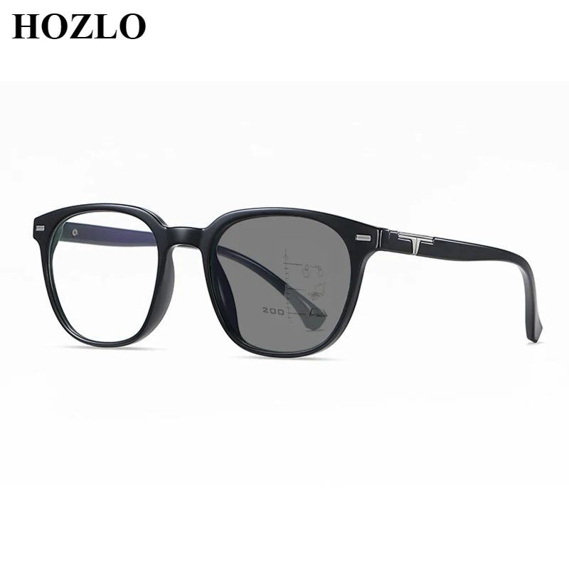 

Unisex Retro TR90 Large Frame Photochromic Progressive Reading Glasses Women Men Look Near Far Hyperopia Sunglasses Magnifier