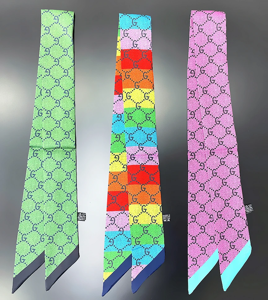 

Korean Summer New Luxurious Check Female Decoration Twill Long Ribbon Binding Bag Silk Ribbon Hair Belt Hot Selling Small Scarf