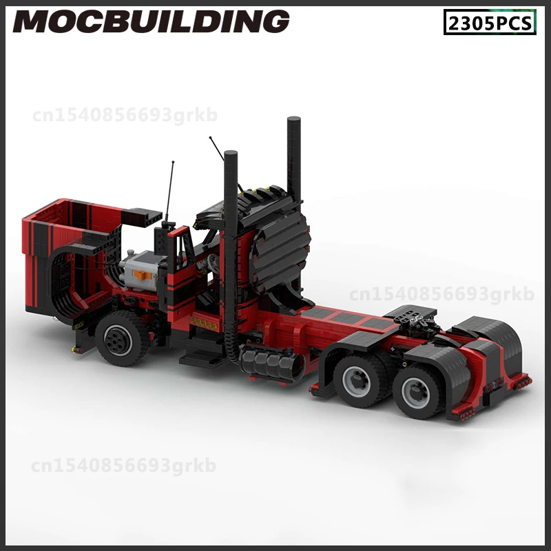 

Строительный блок MOC, грузовик, красный, черный, белый, модель автомобиля, сделай сам, кирпичи, собранный игрушечный автомобиль, коллекция на день рождения, рождественский подарок, подарки