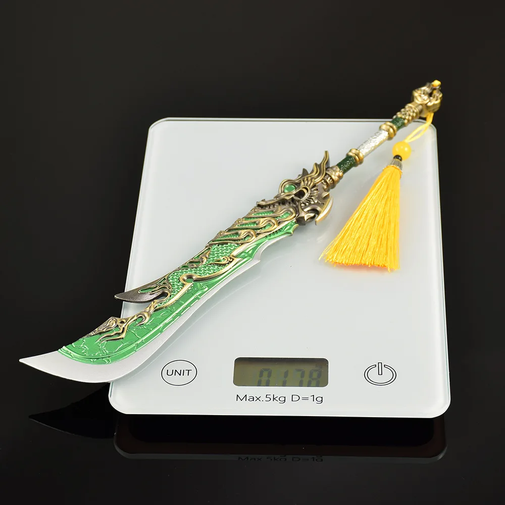 30 cm/11.8in Naraka: Bladepoint Longpan Breed Mes Wapen Model Props Metalen Party Cosplay Game Randapparatuur Ornamenten Vakantie Cadeau