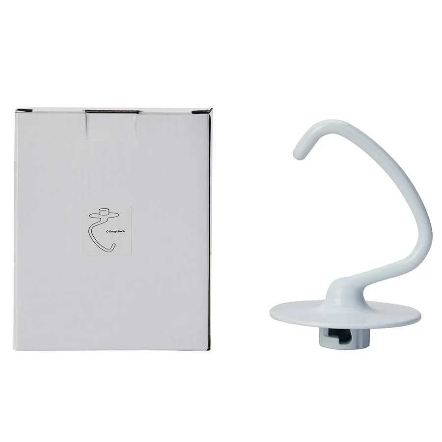 Gancho amasador recubierto K45DH para batidoras de pie KitchenAid K45, K45SS, KSM90, KSM150 con cabezal inclinable, para tazones de 4.5 y 5.0 cuartos