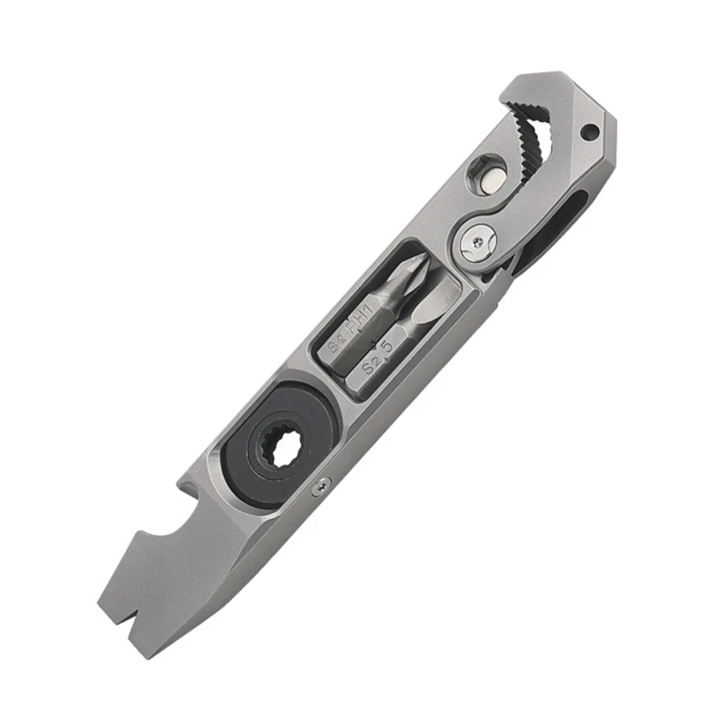 

Titanium EDC Pry Bar,Multifunctional Tool,Wrench/Pry Bar/Screwdrivers/Nail Drivers/Bottle Openers & Other Functions