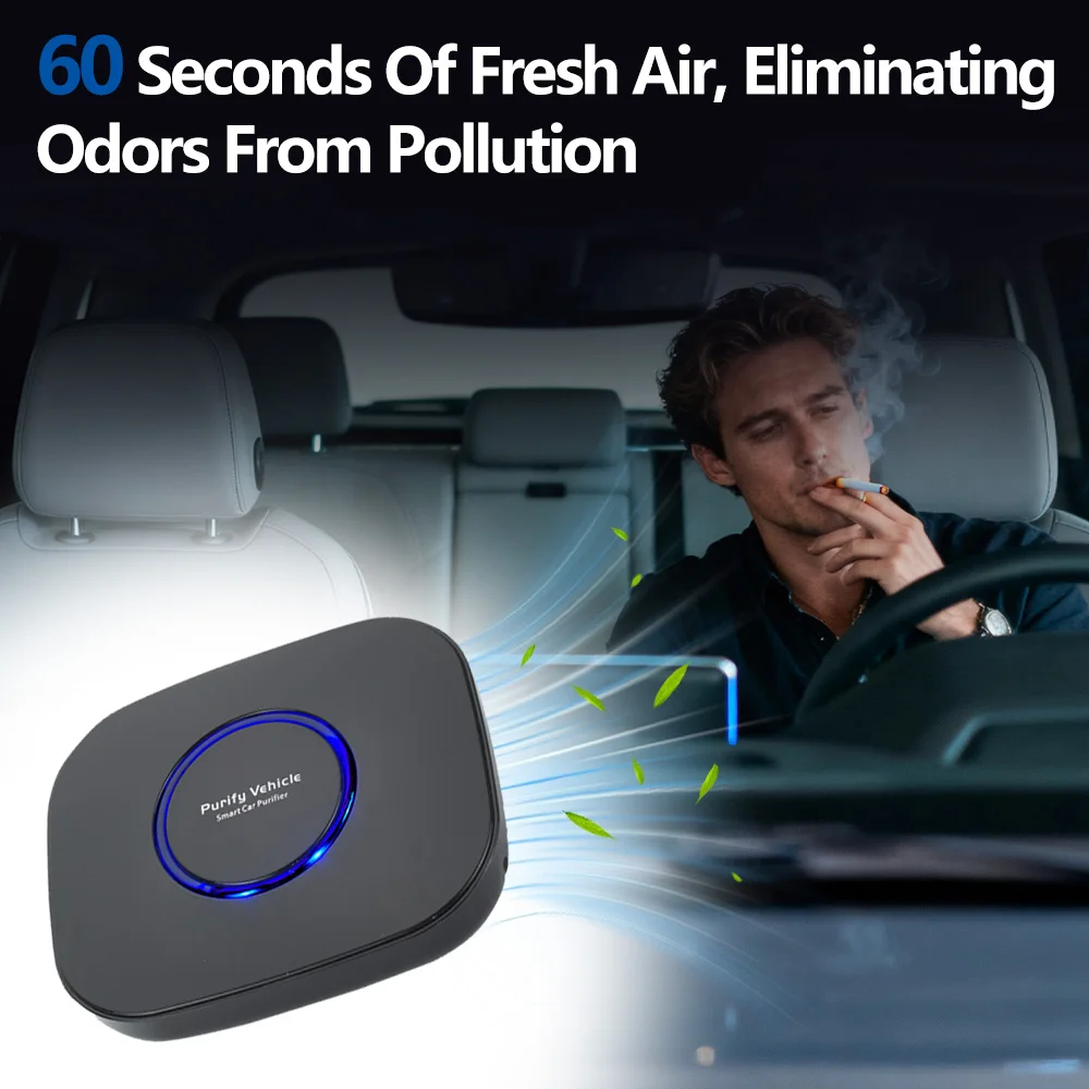 

Car Air Purifier, Ultra-Quiet Design, Removes Dust, Smoke, Odors and Unpleasant Smells Inside the Car