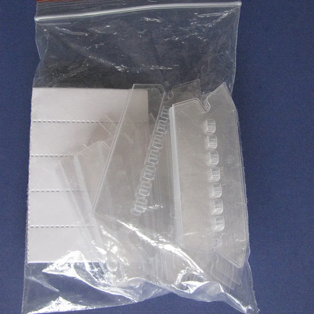 

120pcs File Labels Plastic Hanging Folder Tabs Clear Reusable For Office School Filing Organization Folder Tags