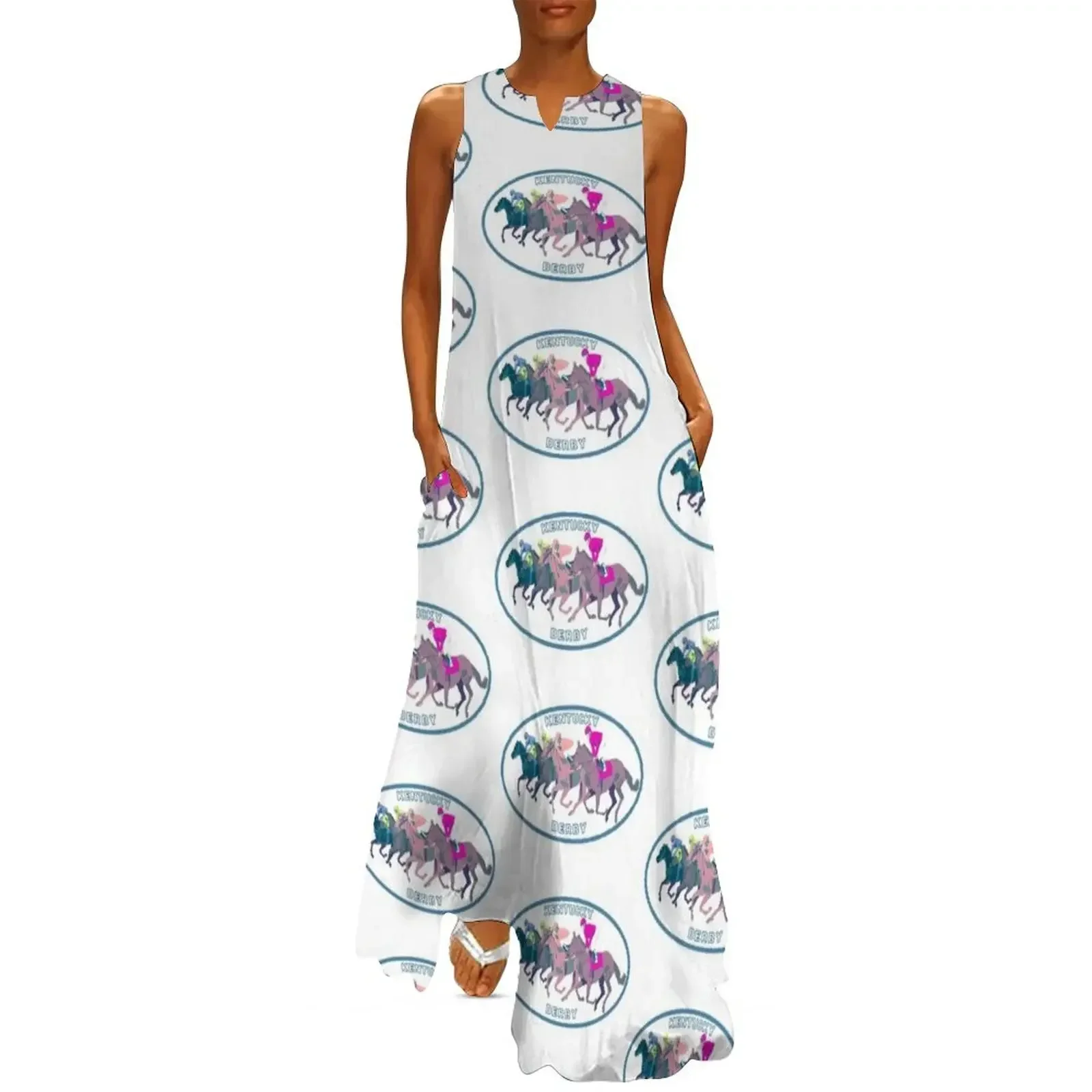 

Kentucky Derby Long Dress summer women's suit sexy dress Women's skirt Dress