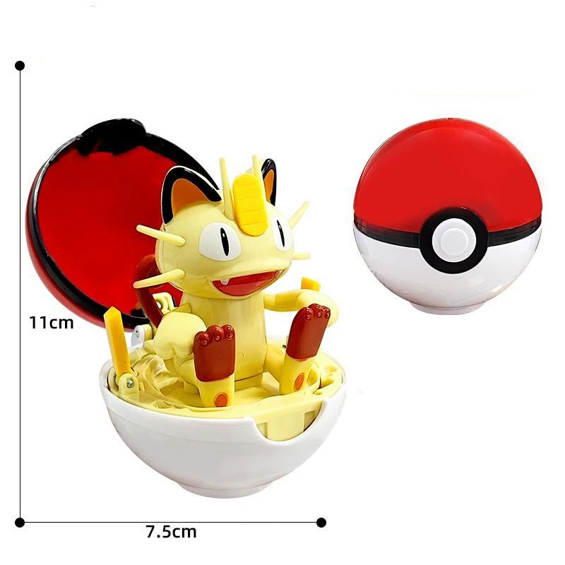 Pokemon Pikachu Figure Pokeball Retractable Toys Pocket Monster Elf Ball Anime Figure Model Doll Kids Christmas Gifts
