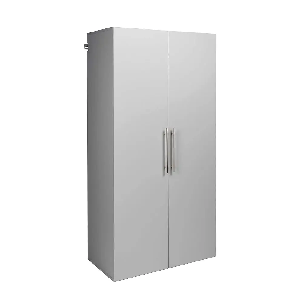 

Hangups Large Storage Cabinet - Immaculate Light Gray 36"" Cabinet With Storage Shelves And Doors; I For Bin And General