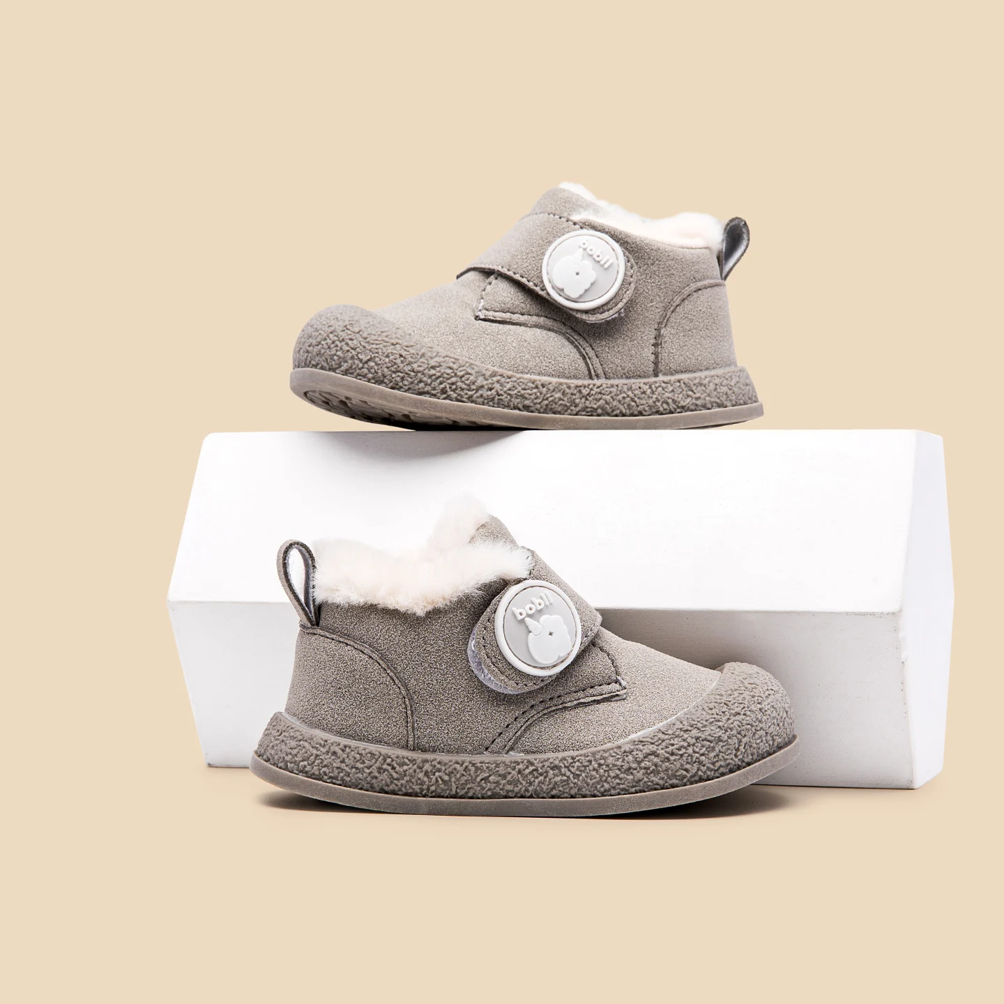 حار بيع الشتاء طفل الفتيان والفتيات الأولى المشي في الهواء الطلق طفل أحذية قطنية ل 0-3Y جودة عالية تصميم مبطن بالصوف #4