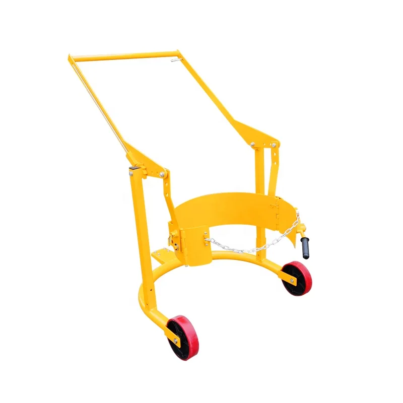 Moving Oil Drum Lift Hydraulic Pallet Manual Hand Small Drum Truck Trolley Home Use Restaurants Retail Farms