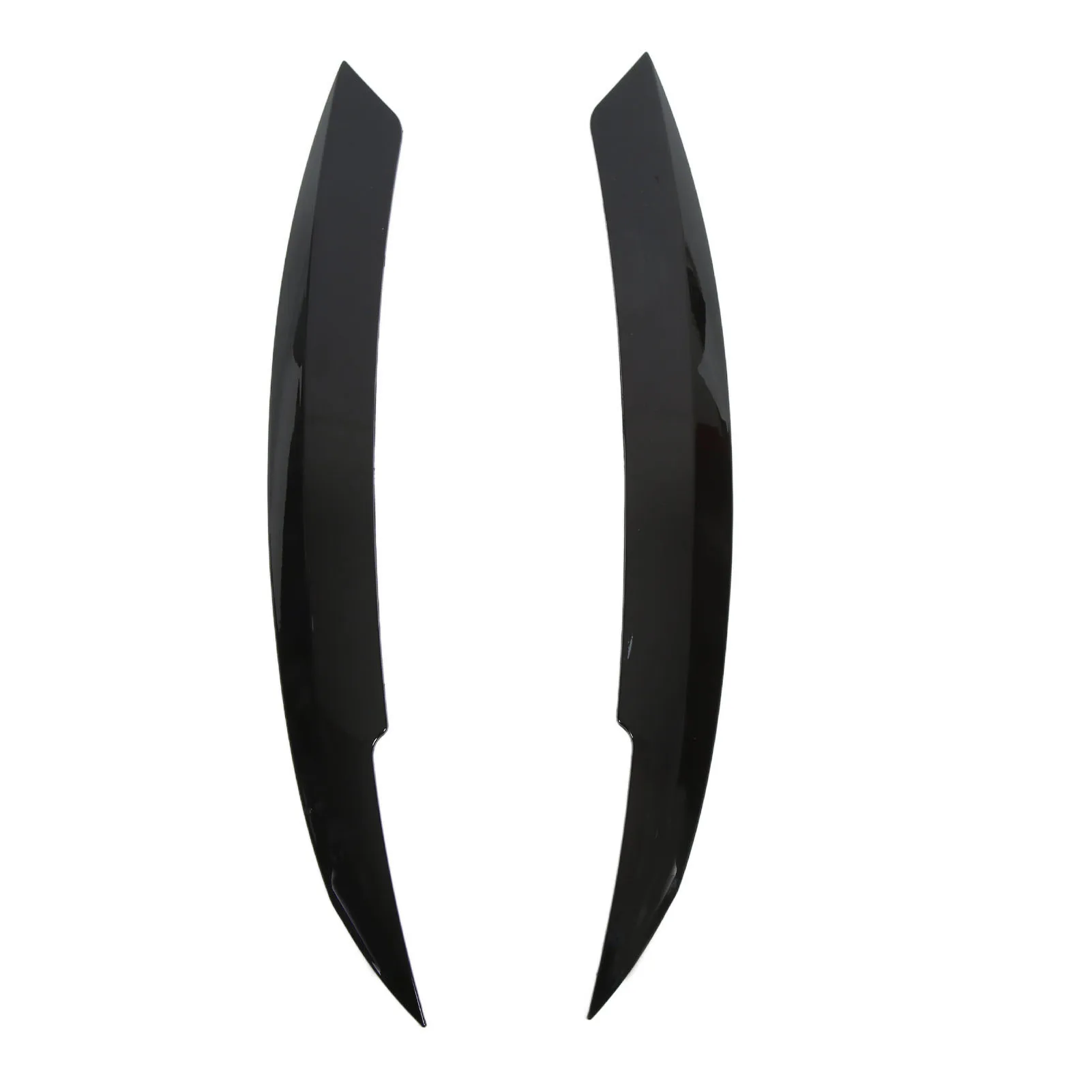 Car Headlight Eyebrow Eyelid Cover Trim Glossy Black Replacement for MK6 Sagitar NCS 2010‑2018 Headlight Eyebrow Strip