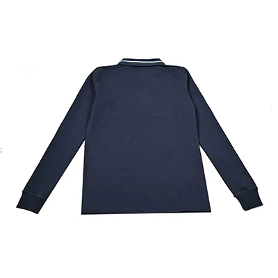 BARCALI Jugend-Set: Marineblauer und Schwarzer Pullover mit Maxirock, Langarm, Kontrastkragen und Reißverschluss, French Terry für den Winter – Detail 7