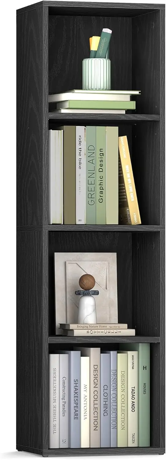 

Custos Collection - Bookshelf, 4-Tier Bookcase, Book Shelf, Open Storage Shelf, 9.4 x 11.8 x 41.7 Inches, for Living Room