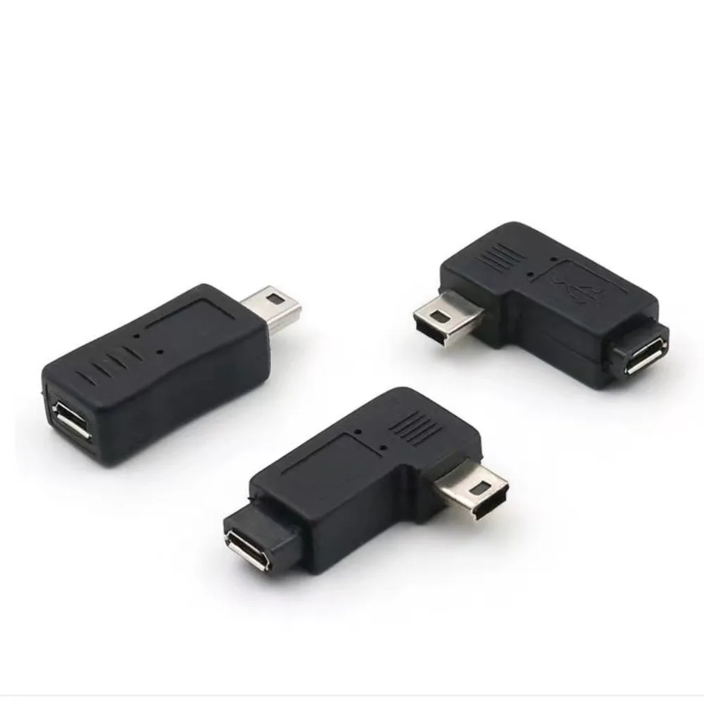 1 PCS Micro USB Converter Universal USB Female to Mini USB Male Transfer Head Simple T-Type Straight Head