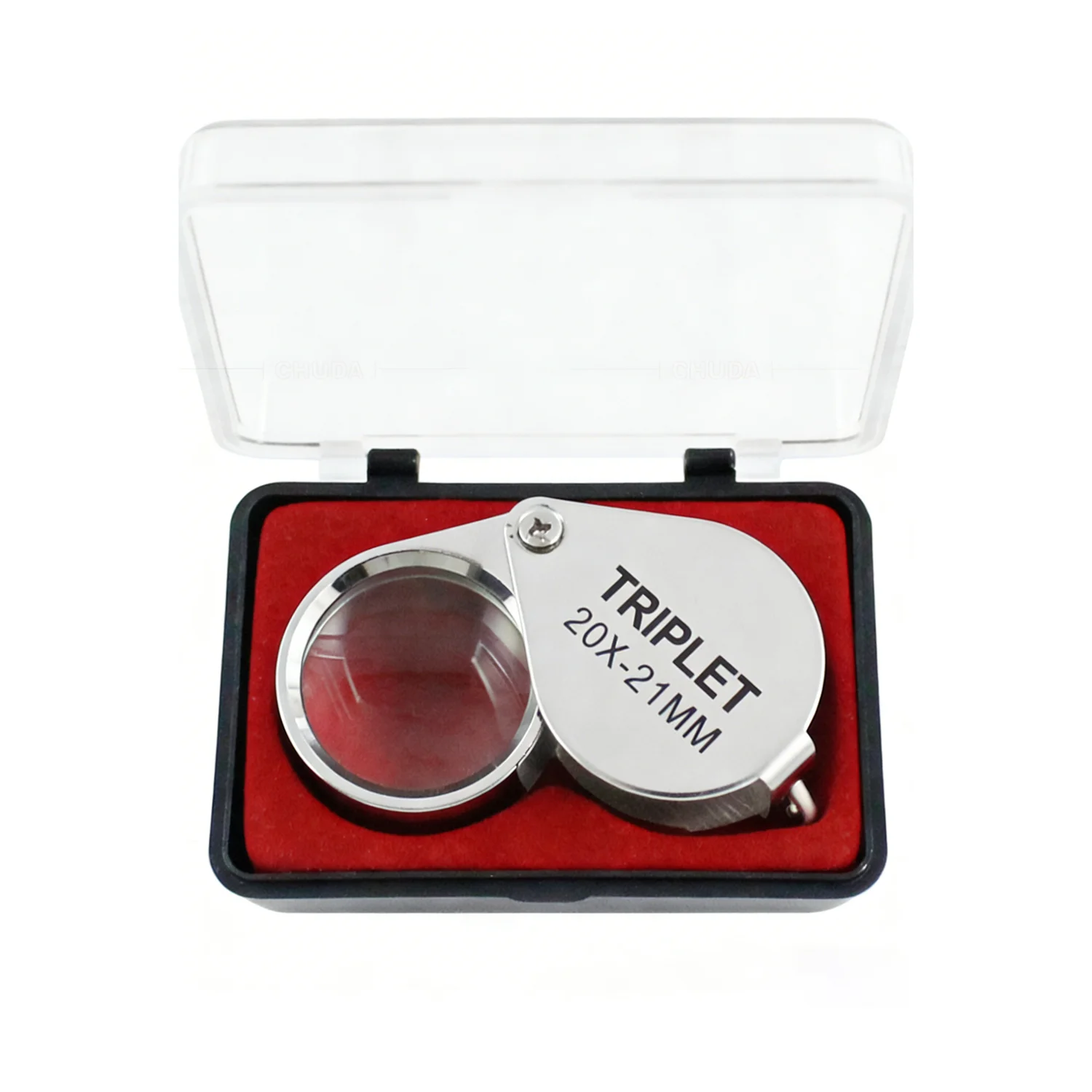 10-30X goud/zilver boxed draagbare jaloezieën opvouwbare driedelige sieraden/labels/lezen oog gereedschap lezen vergrootglas