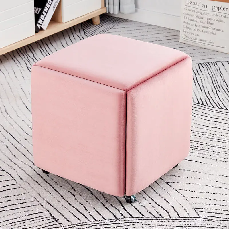 5-in1 Rubik\'s cube stool combination storage living home coffee sofa side stool table space saving furniture Portable chair 46cm