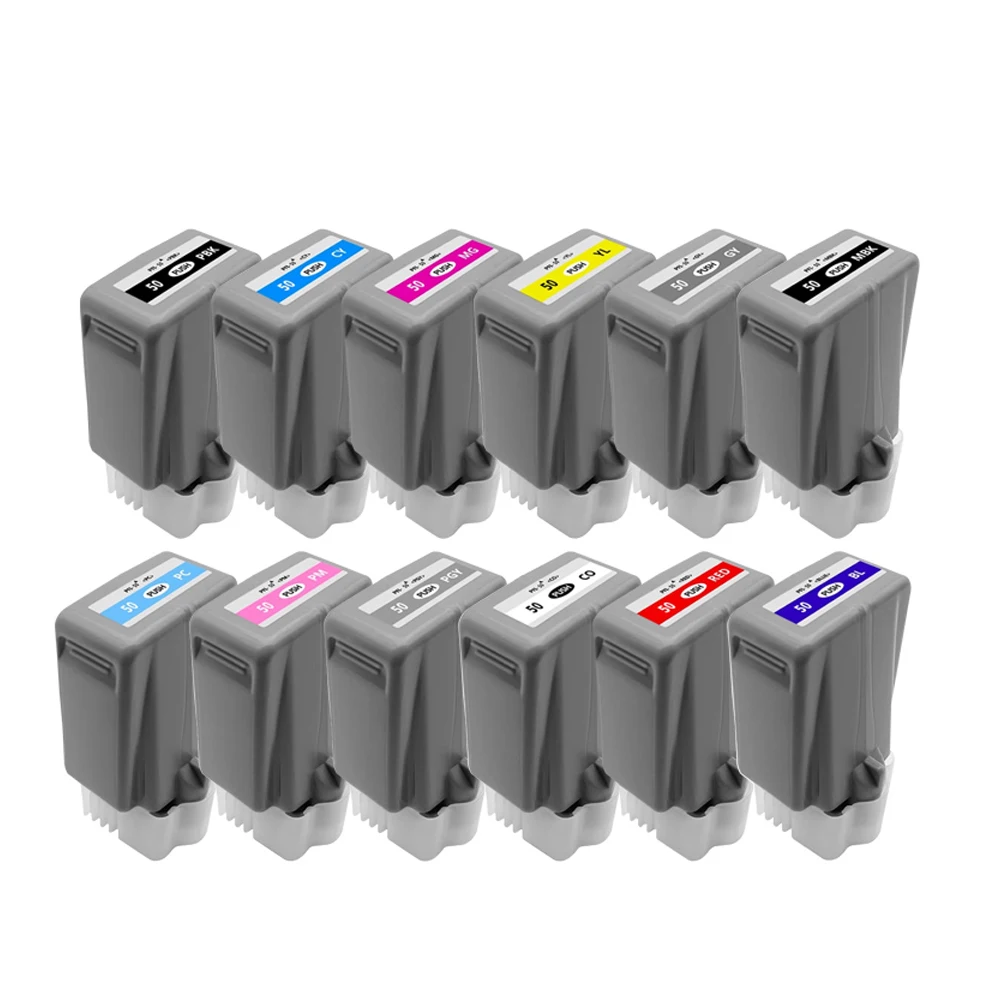 80ML For Canon PFI-50 PFI50 Full Ink Cartridge With Pigment Ink For Canon imagePROGRAF PRO-500 Printer Ink Tank