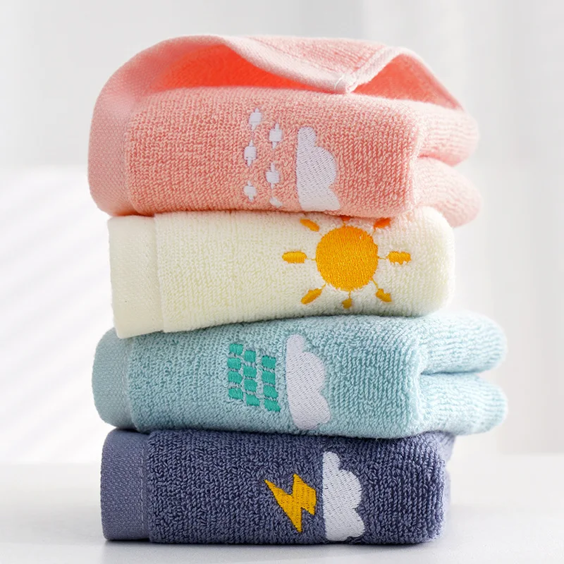 Home Pure Cotton Small Towel Embroidered Weather Absorbent Face Towel