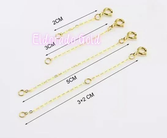 

Eldorado Gold 18k gold chains au750 jewelry parts gold extension chain 1cm-10cm jewelry accessories o shape chains