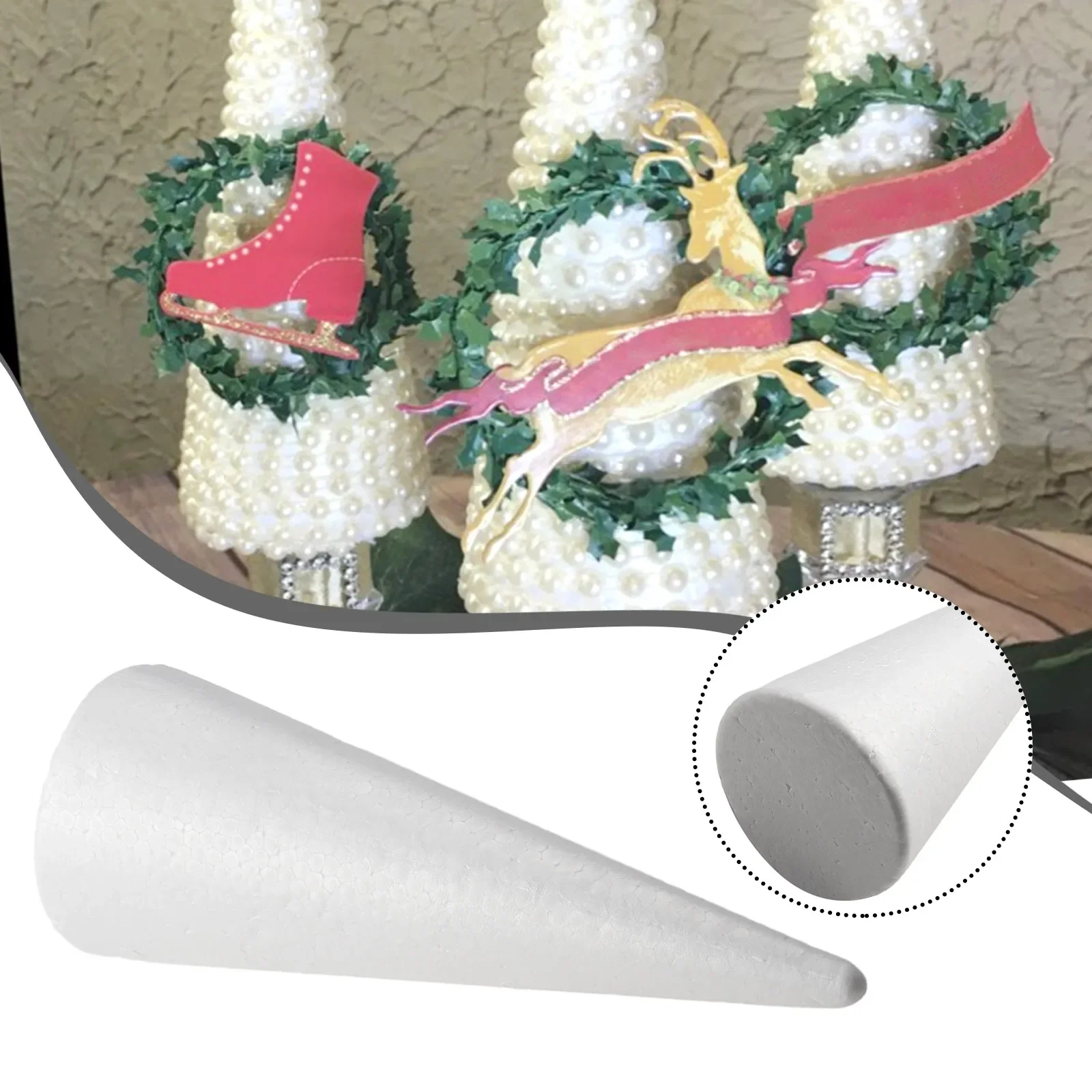 Christmas Decoration Foam Cones Polystyrene For Crafts DIY Apparel Sewing Supplies Painting Triangle Tree