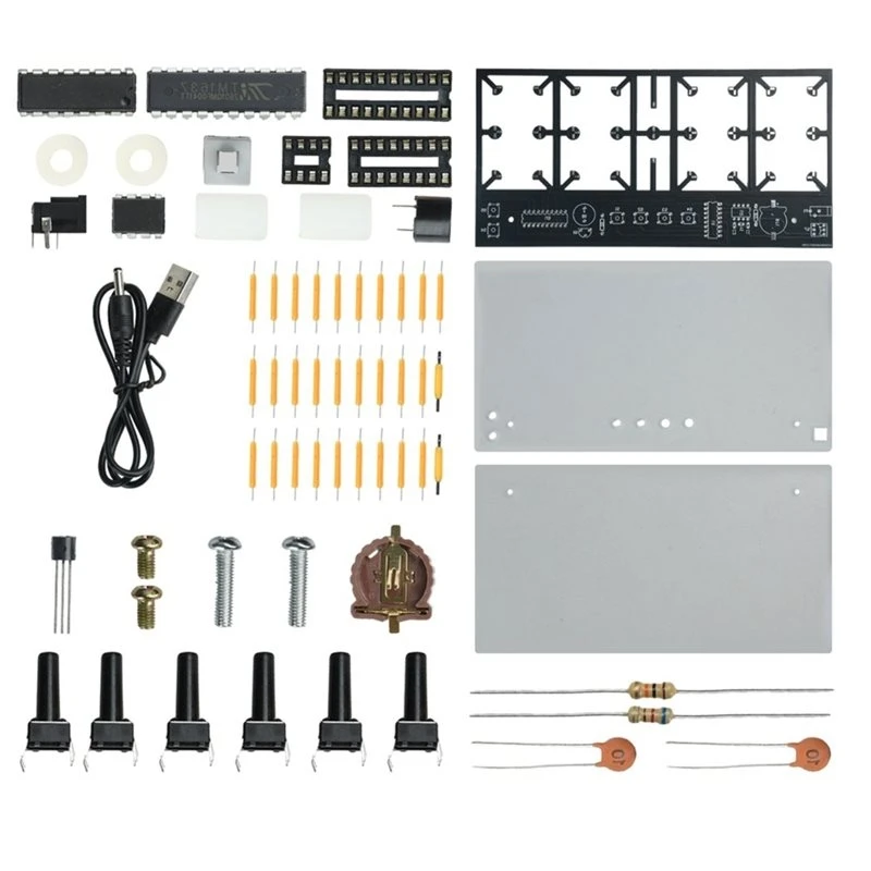 [B24B!】 DIY Electronic Clock Kit DIY Electronic Digital Clock Soldering Kit