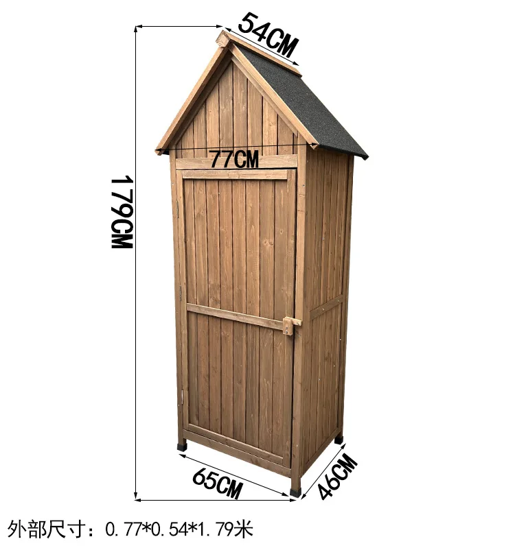 خزانة أدوات من الخشب الصلب تخزين الحديقة الرعوية خزانة أدوات مقاومة للمطر أدوات فرز الشرفة التعبئة والتغليف Lemari Alat XYGJG