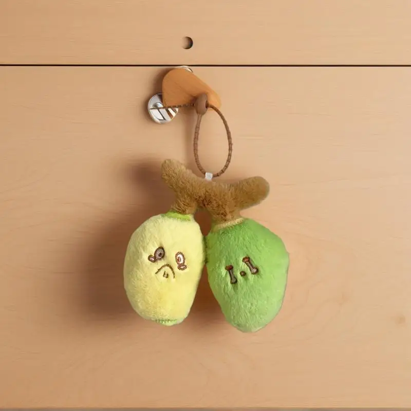 1/2 pçs forma de banana bonecas de pelúcia pingente kawaii chaveiro feminino meninas diversão frutas bonecas bolsa decoração crianças presente aniversário