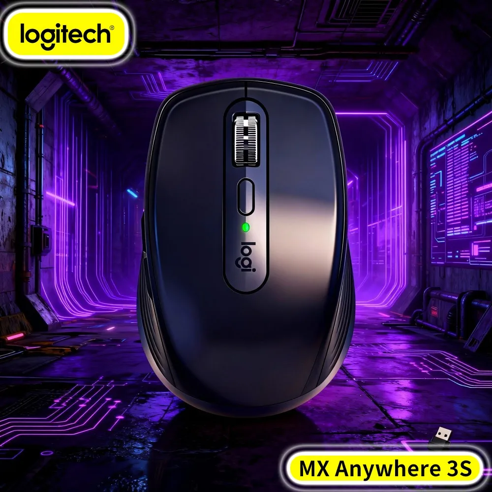 Logitech MX Anywhere 3S Office Mouse - 8000 DPI Darkfield, Magspeed Scroll, Silent Click, Multi-Device Sync For Campus Task