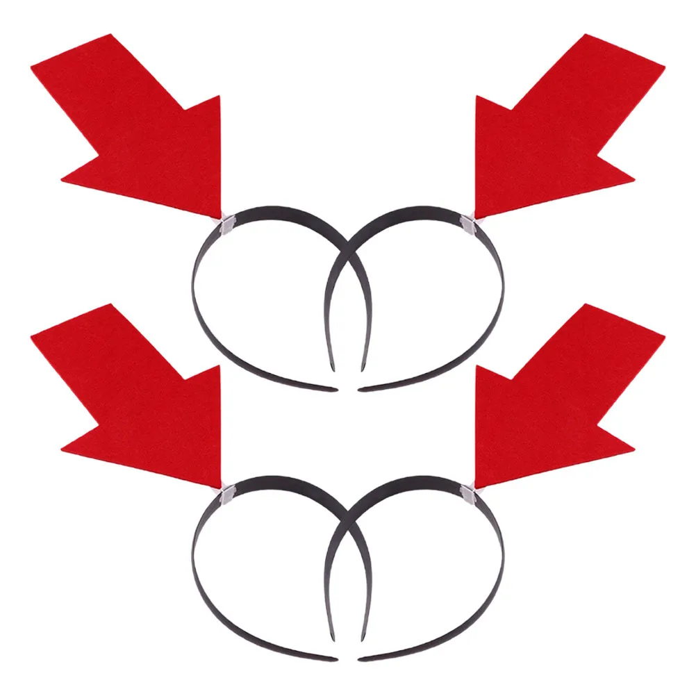 

4Pcs Creative Arrow Hairband Universal Size Easy Match Festival Accessories Fun Photo Booth Props for Adults Cosplay