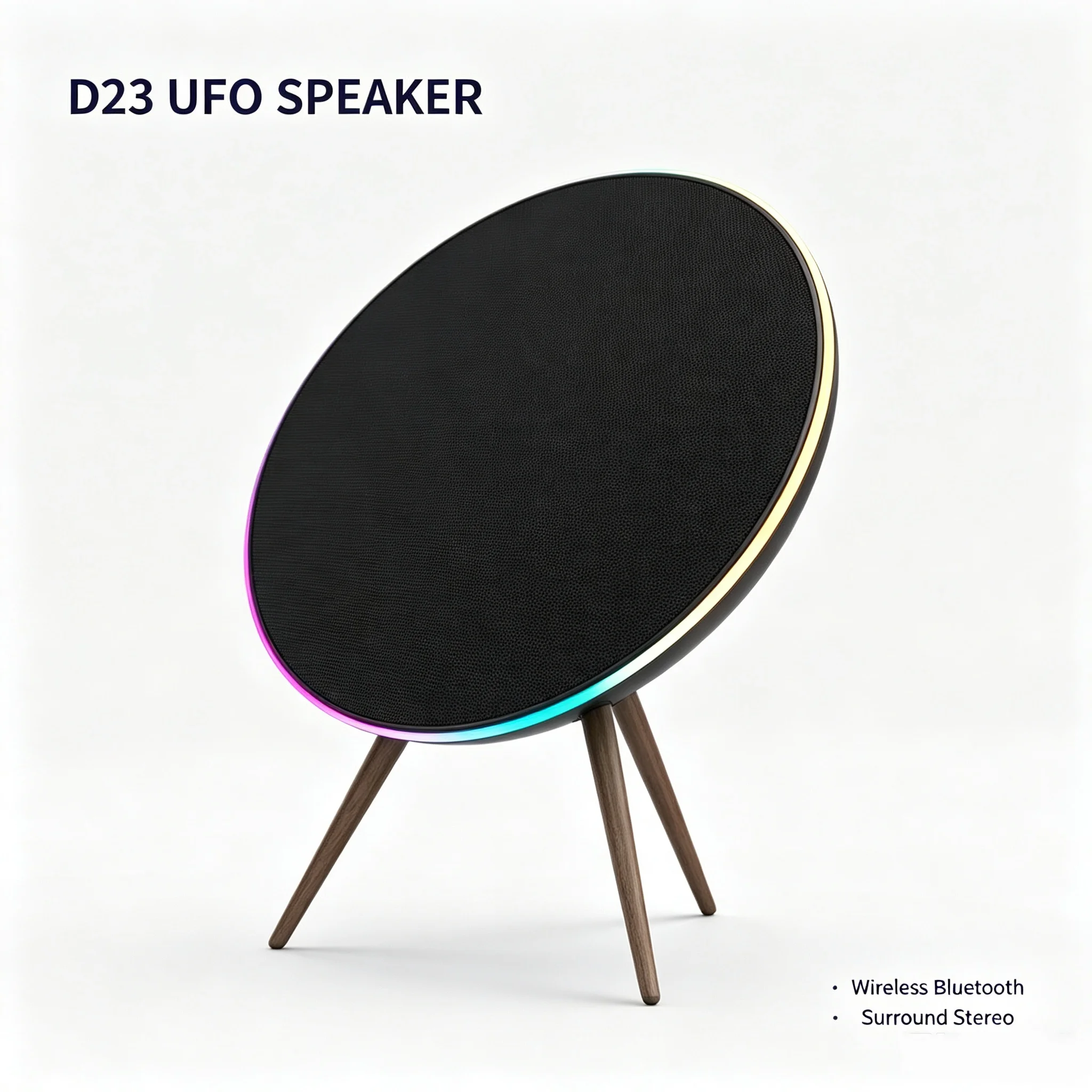 D23 UFO Home Bluetooth Speaker,100W High‑Power Output, HIFI Surround Stereo Audio Speaker for Living Room Bedroom Desktop