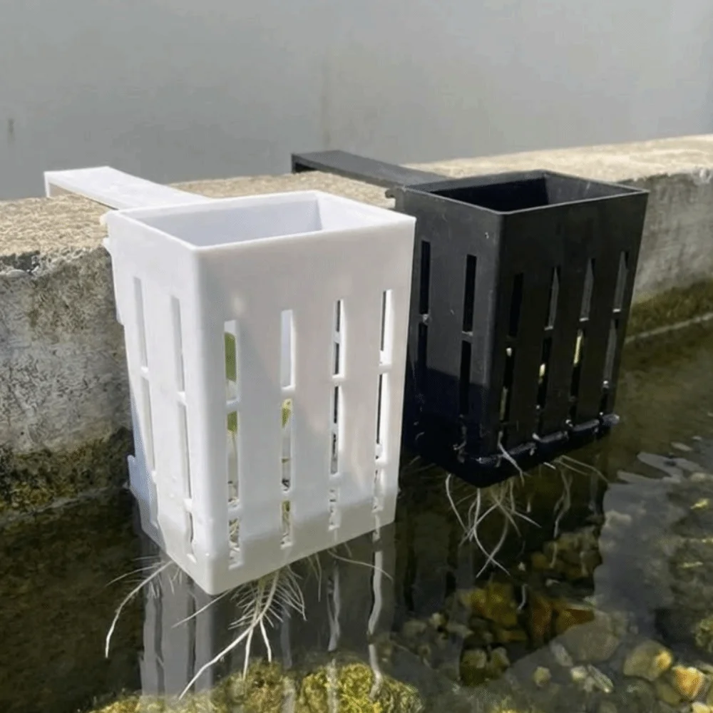Wall-Mounted Aquarium Plant Basket Water Culture Planter Planter Containers Hydroponic Hanging Planter Plastic Self Watering